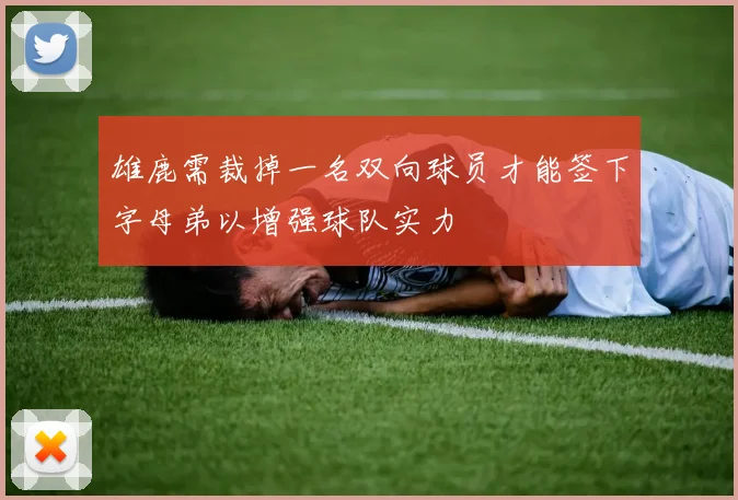 雄鹿需裁掉一名双向球员才能签下字母弟以增强球队实力